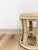 Vintage Lightwash Rattan Stool Woven Wicker Seat Coastal Hollywood Regency For Sale - Image 4 of 7