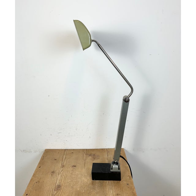 Industrial German Adjustable Flourescent Table Lamp, 1960s For Sale - Image 4 of 18