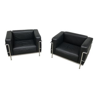 Modern Le Corbusier Lc3 Grand Confort Armchairs- A Pair For Sale