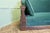 Large Reception Salon Chaise Lounge in Green Velvet For Sale - Image 5 of 9