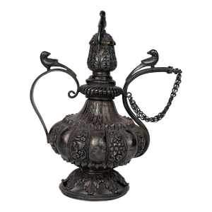 19th Century Indian Hand Made Silver Rose Water Pot
