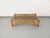 Large vintage coffee table from the 1970s, made of rattan, with a rectangular smoked glass top. In very good overall...