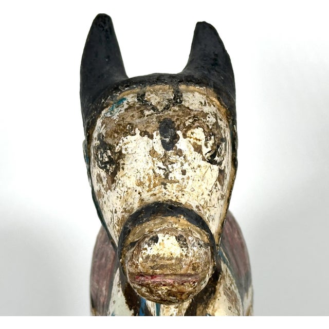 Wood Antique Indian Nandi Bull Figure For Sale - Image 7 of 10