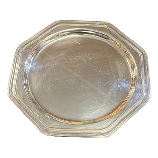 Silver-Plated Metal Bottle Coaster with Villars Pattern from Christofle For Sale