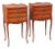 1960s Pair of French Louis XV Style Rosewood Side Tables Nightstands For Sale