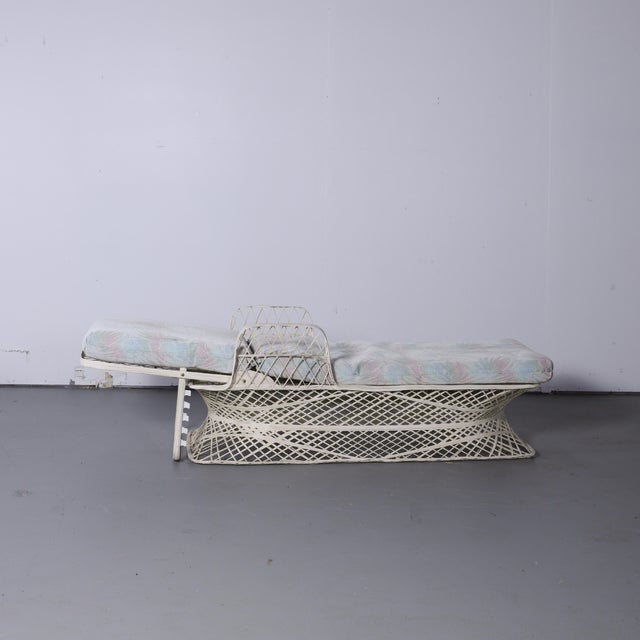 Vintage Spun Fiberglass Patio Set With Chaise & Plant Stands - Circa 1960's For Sale - Image 10 of 11