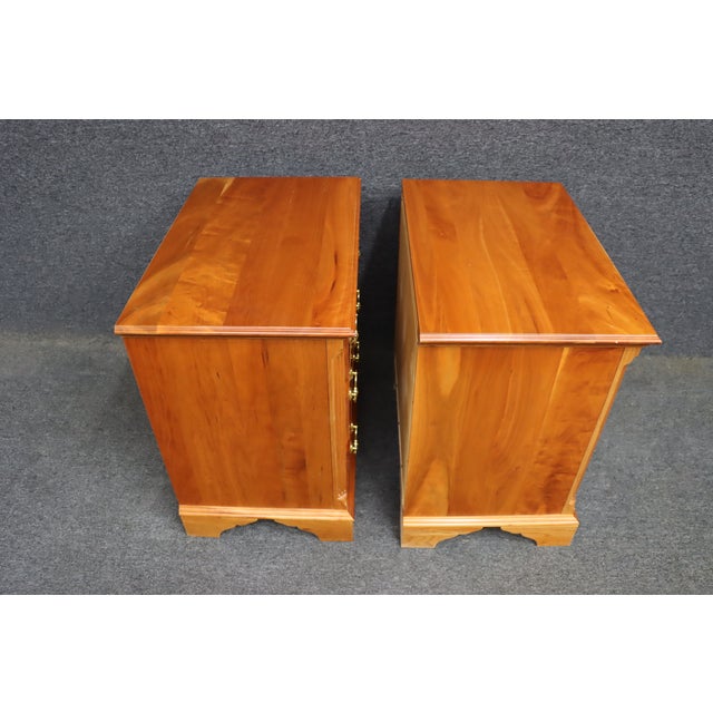 Pair of Harden Cherry Three Drawer Nightstands For Sale - Image 16 of 16