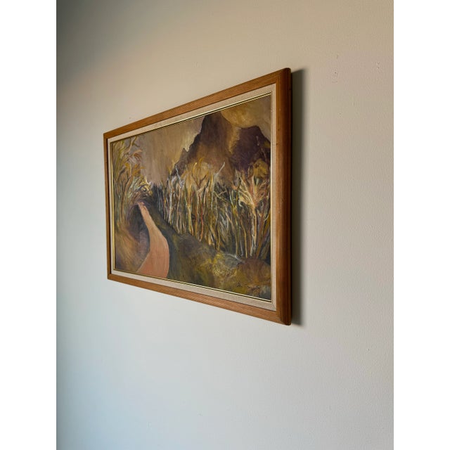 1990's Ana Gutierrez Impressionist Landscape Painting, Framed For Sale - Image 4 of 12