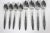 1960s Malta Japanese Mid Century Modern 4 Piece Setting for 4 Stainless Steel Black Detail Matching MCM Spoons Forks Knives 16 Pieces For Sale - Image 6 of 10