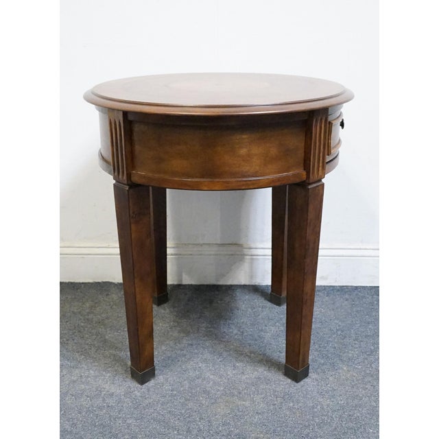 Ashley Furniture Glen Eagle Collection Cherry Contemporary Traditional 24" Round Accent End Table T247-6 For Sale - Image 11 of 14