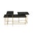 Mid-Century Modern Matthew Izzo Home Multi Tier Mango Wood and Brass Coffee Table For Sale - Image 3 of 5