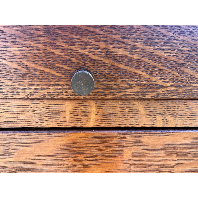 Antique Quarter -Sawn Oak Four Drawres File Cabinet For Sale - Image 15 of 15