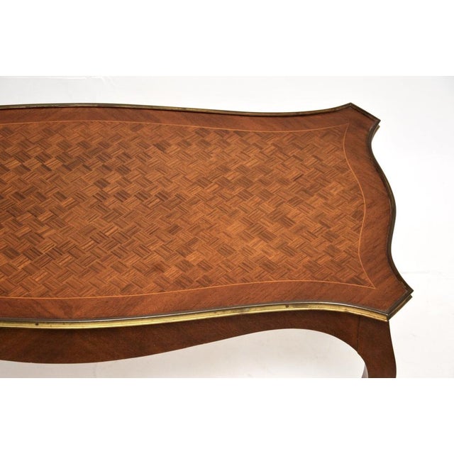 Antique French Inlaid Coffee Table, 1930s For Sale - Image 6 of 9