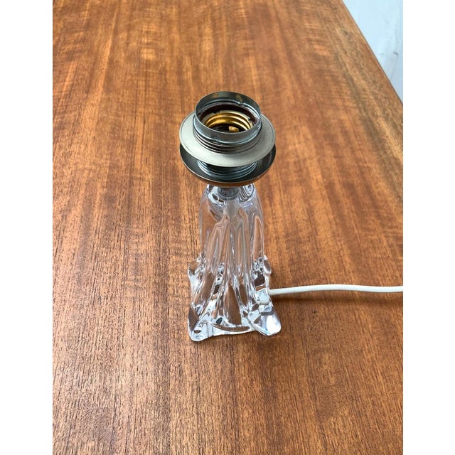 Mid-Century French Glass Table Lamp from Daum, 1960s For Sale - Image 3 of 14