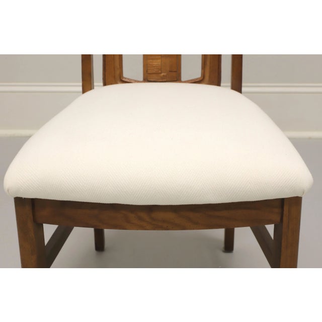 Brown Broyhill Premier Mid 20th Century Oak Brutalist Style Dining Side Chairs - Pair B For Sale - Image 8 of 10