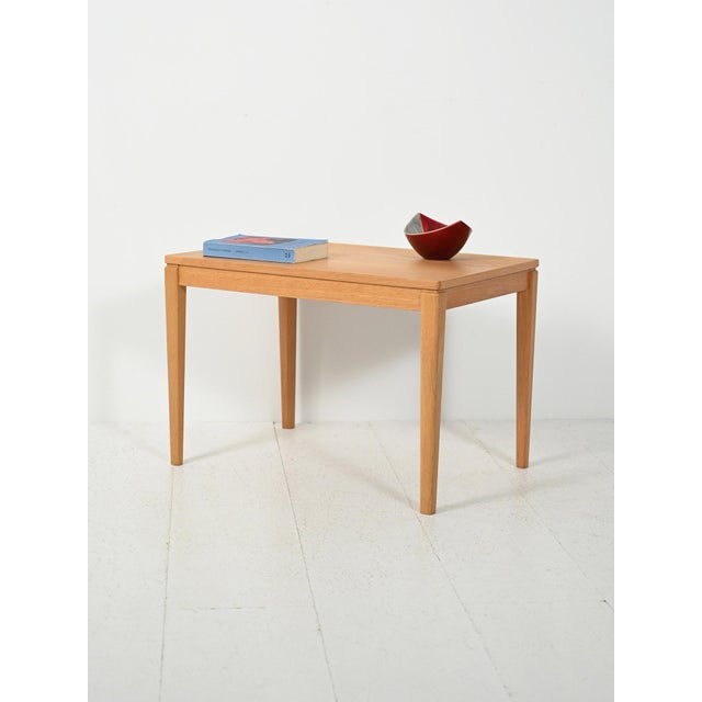 Vintage Scandinavian beech coffee table, characterized by simple, clean lines and refined attention to detail. Vintage...