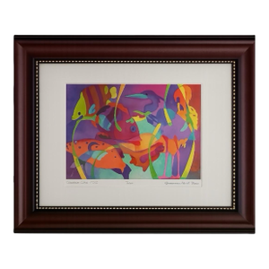 Jeannine Mead Bean Signed Limited Edition Print “Grouper’s Conch Mirage” No. 66/150 – Professionally Framed Coastal Art