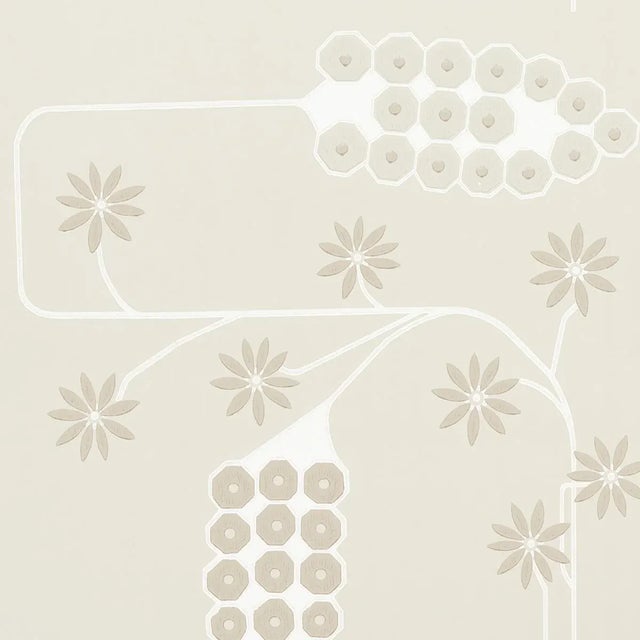 Not Yet Made - Made To Order Sample - Schumacher x Neisha Crosland Hollywood Grape Wallpaper in Gesso For Sale - Image 5 of 5