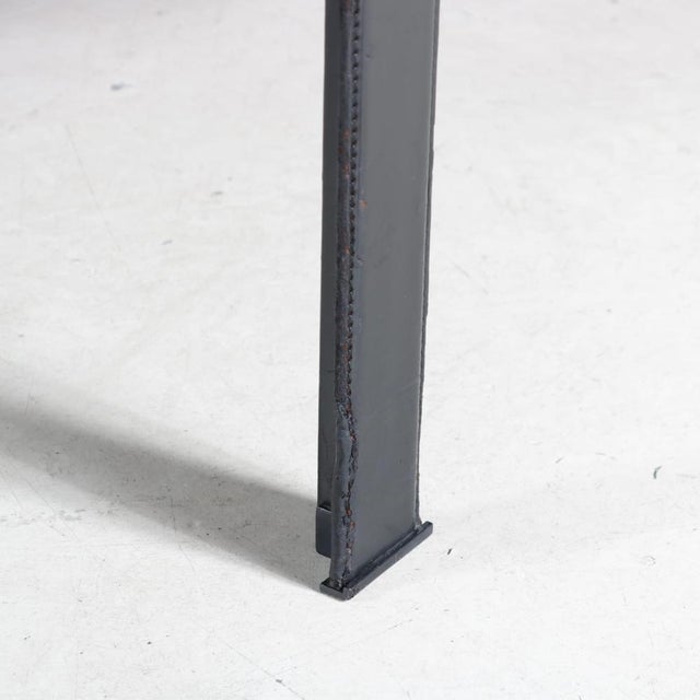 Black Leather Lounge Chair by Jacques Toussaint & Patrizia Angeloni for Matteo Grassi, Italy, 1980s For Sale - Image 5 of 11