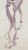 Entitled "Dancing Woman (The 5 Patty's) this 1980's figurative purple ink wash on paper is by Bay Area painter and...