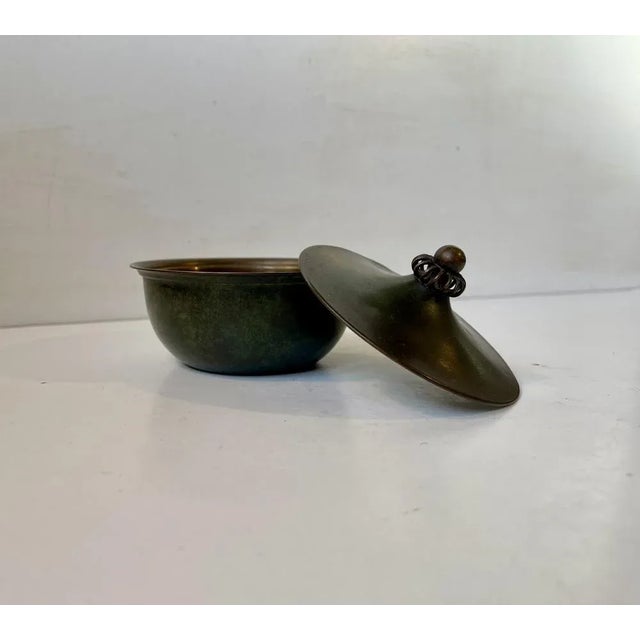 Art Deco Trinket Jar in Bronze by Just Andersen, 1930s For Sale - Image 3 of 9