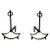 Mid-Century Modern Modernist Wrought Iron Andirons - a Pair For Sale - Image 3 of 12