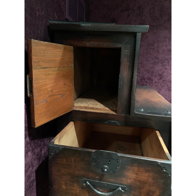 Early 20th Century Early 20th Century Antique Japanese Step Tansu For Sale - Image 5 of 10