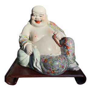 A Rare Chinese Vintage Statue of the Laughing Buddha