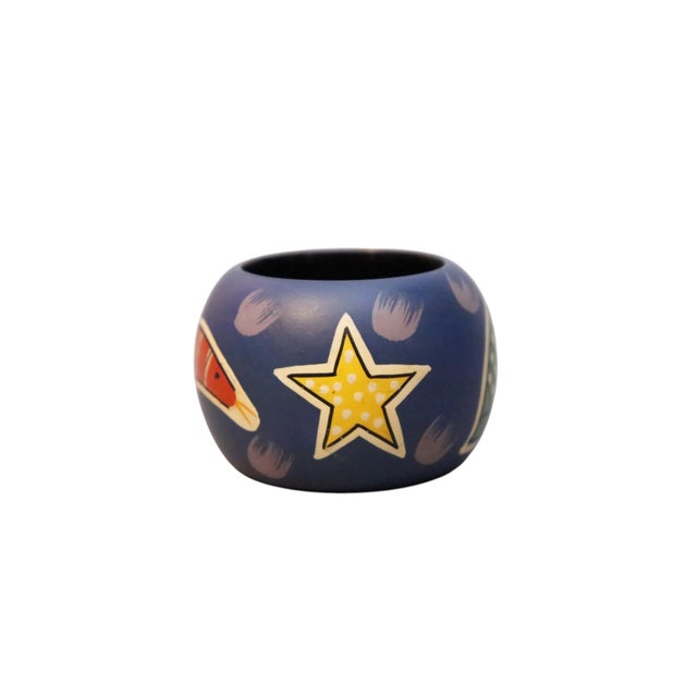 Whimsical Hand Painted Wooden Napkin Rings, Set of 12 For Sale In Tampa - Image 6 of 6