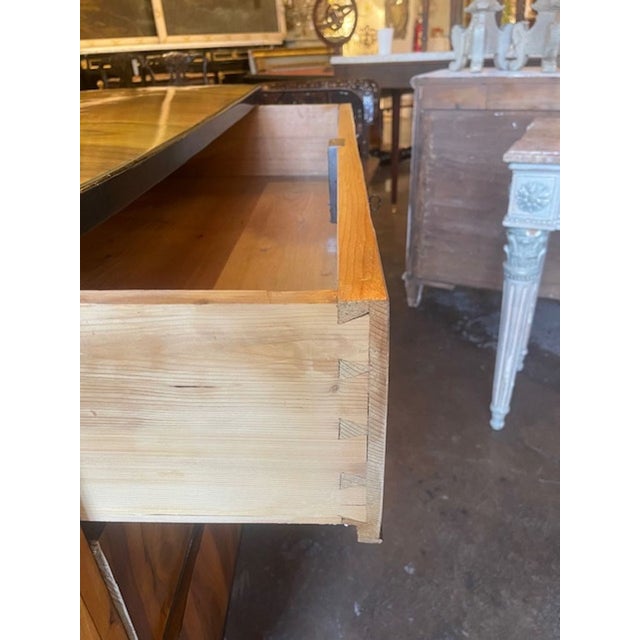 Biedermeier 19th C. German Biedermeier Black Walnut Commode For Sale - Image 3 of 6