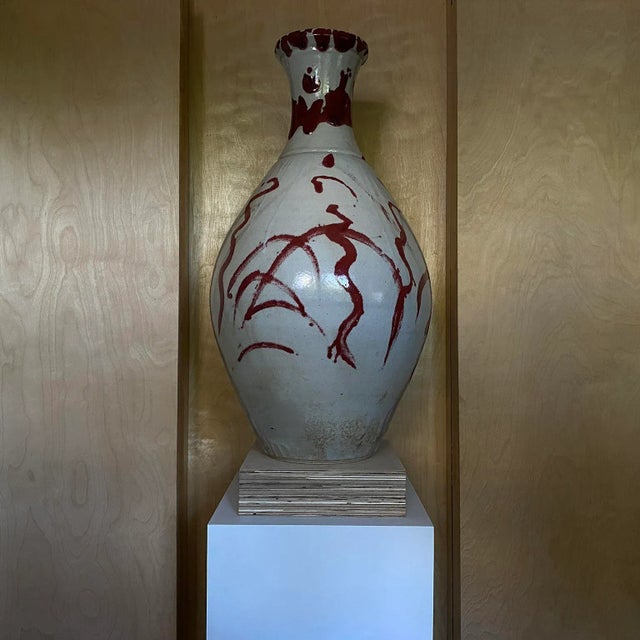 1980s 1980s Large Post Modern Vase Vessel For Sale - Image 5 of 13