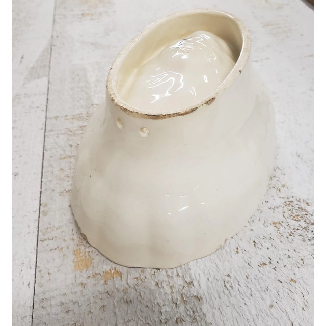 Beautiful antique German food/pudding mold with beautiful grape and leaf design with ribbed edges. Markings on the bottom...