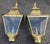 Pair of late 20th Century Heavy Brass Outdoor Gas Lamps with Eagle Finials. American style, made by Modern Home Products...