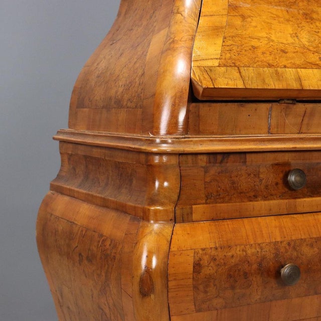 Brown Trumeau in Walnut and Walnut Burl For Sale - Image 8 of 14
