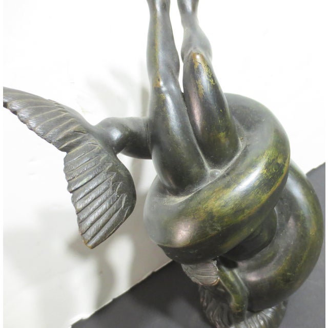 Grand Tour Bronze of Winged Eros on Dolphin For Sale - Image 4 of 11
