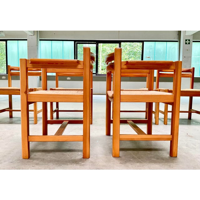 No. 503 Asserbo Dining Armchairs in Pine and Paper Cord by Borge Mogensen for Karl Andersson & Söner, Sweden, 1970s, Set of 6 For Sale - Image 13 of 18