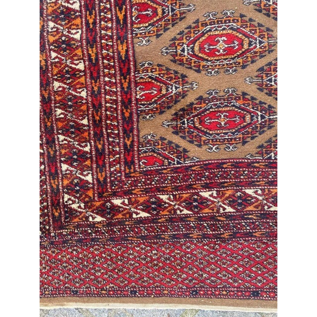 Vintage Pakistani Turkmen Rug For Sale - Image 10 of 17