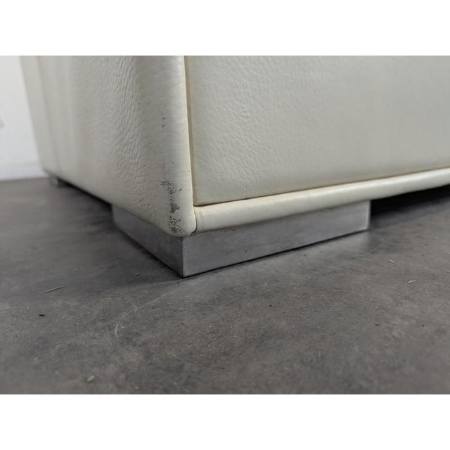 Two-Seater Cream Leather Sofa from Rivolta, Italy For Sale - Image 9 of 11
