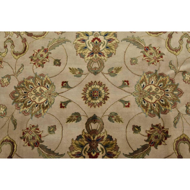 2020s Agra Rug 9′ X 12’1” Gray Wool/Silk Traditional Hand-Knotted Oriental Carpet For Sale - Image 5 of 12