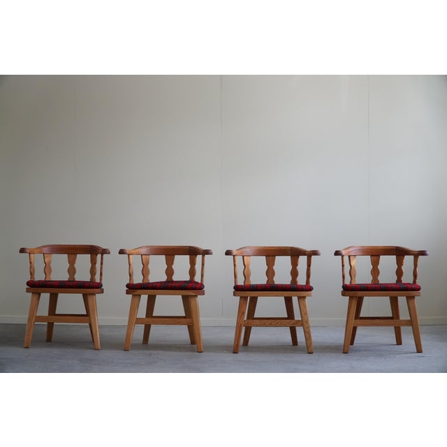 Modern Norwegian Armchairs in Pine by Krogenæs, 1950s, Set of 4, Set of 4 For Sale - Image 17 of 18