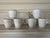 Ceramic Antique 18th Century English Porcelain White & Gold Monogrammed Coffee Cups or Cans - Set of Six For Sale - Image 7 of 11
