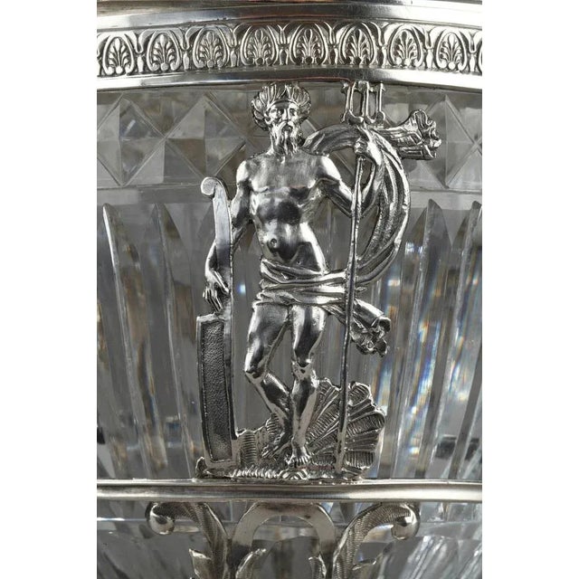 Traditional 19th Century Silver and Cut Crystal Candy Dish For Sale - Image 3 of 9