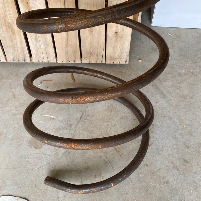 Industrial 1980s Hand Hammered Industrial Coil Spiral Artwork For Sale - Image 3 of 5