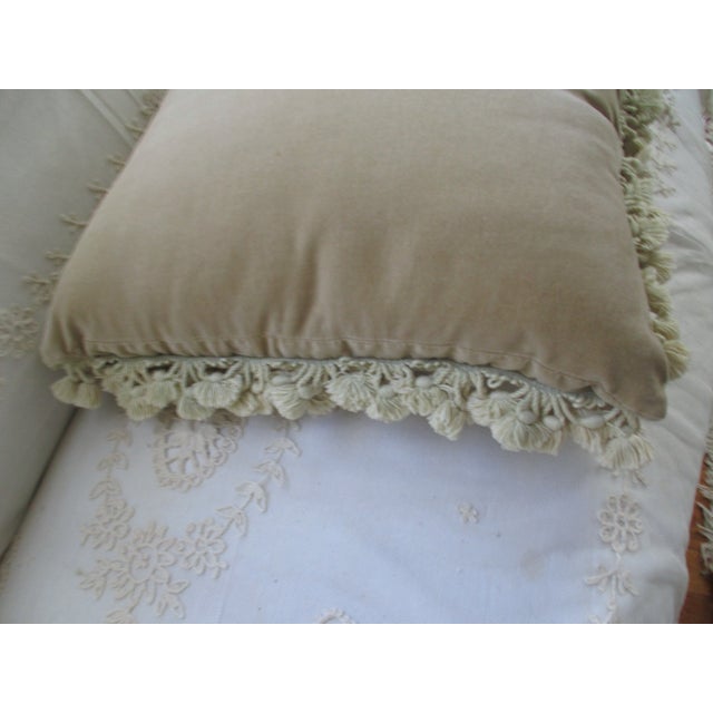 Vintage French Blue and Pink Floral Petit Point & Needlepoint Accent Pillow For Sale In Columbia, SC - Image 6 of 8