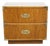 Dixie Furniture Campaigner Collection Walnut 24" Two Drawer Nightstand 767-621 For Sale