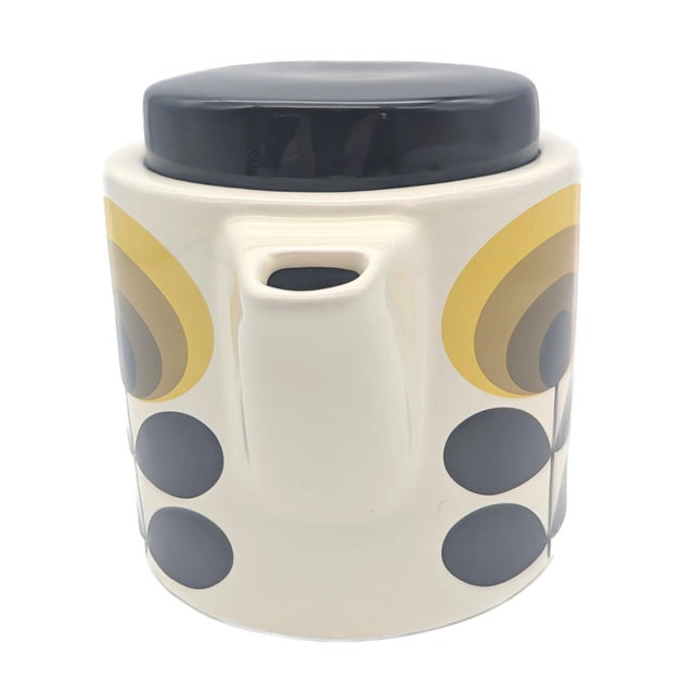 Mid-Century Modern Orla Kiely Flower Stem Ceramic Tea Pot For Sale - Image 3 of 12