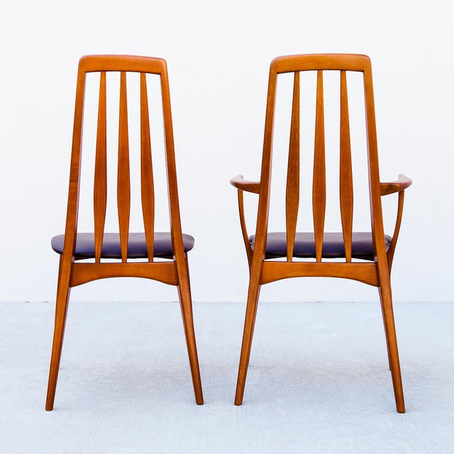 Restored Danish Modern Solid Teak "Eva" Dining Chairs by Niels Koefoed For Sale - Image 13 of 15