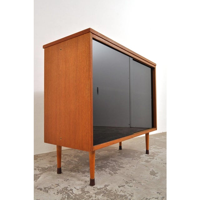 Vintage Cabinet with Smoked Glass Doors, 1970s For Sale - Image 3 of 10