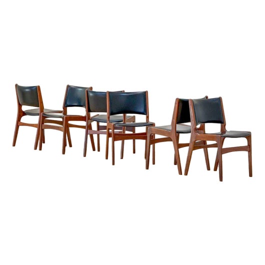Vintage Dining Chairs by Erik Buch, 1960s, Set of 6 For Sale