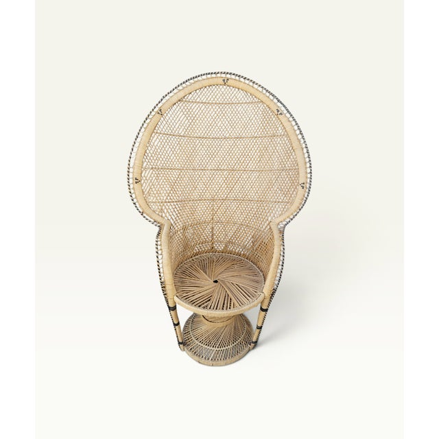 Large Handwoven Rattan Peacock Emmanuelle Throne Chair, Philippines, 1950s For Sale - Image 12 of 18